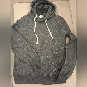 Men's Knit Hooded Pullover Sweatshirt - Charcoal Gray by Fleece Factory
